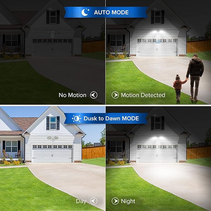 SANSI 18W 1800LM LED Motion Sensor Outdoor Lights, Energy Saving Security Light - Image 5