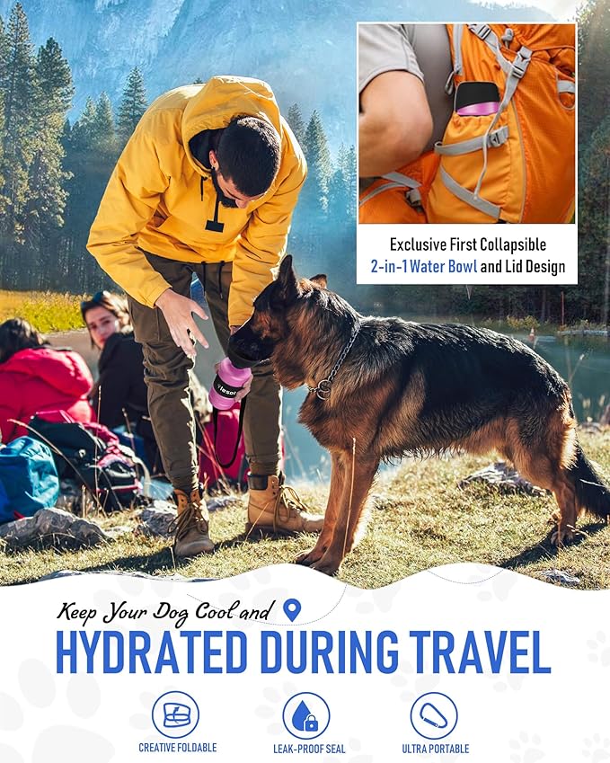 lesotc Dog Water Bottle, Portable Water Dispenser - Image 5