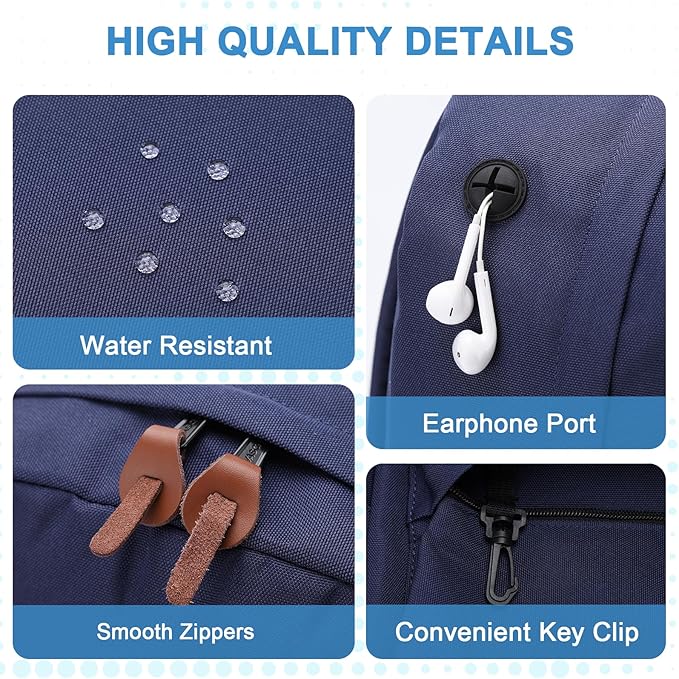 Backpack for Men Women, VASCHY Classic Water-resistant Lightweight Travel - Image 4