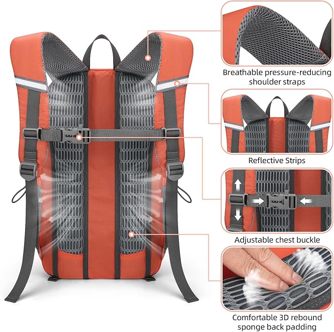 RealCool Hiking Backpack for Men Women, 30L Lightweight Waterproof Travel - Image 4