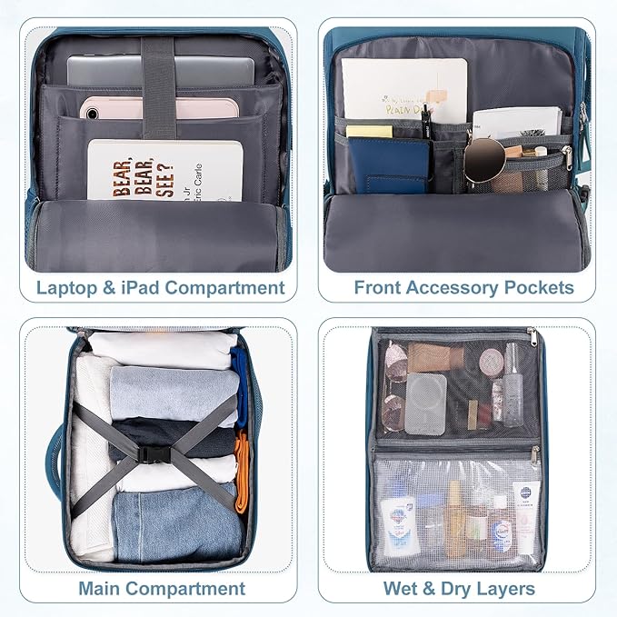 Sinaliy Travel Backpack, Carry on Flight Approved Backpack - Image 8