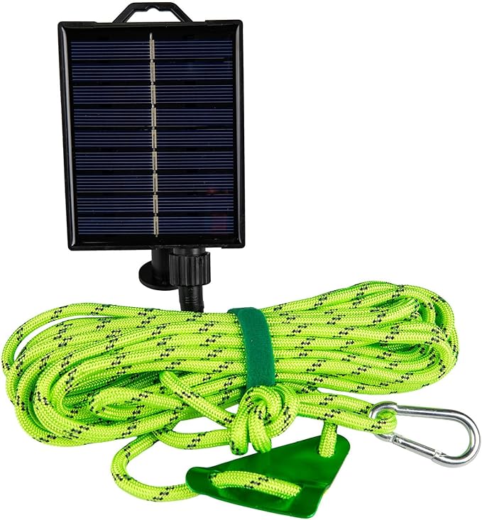 Solar Luminous Paracord Rope, 23ft Solar-Powered Green Glow Rope - Image 9