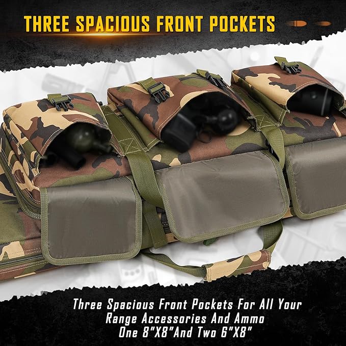 DULCE DOM 32/36/42/48/52 inch Double Rifle Case Soft Gun Bag - Image 2