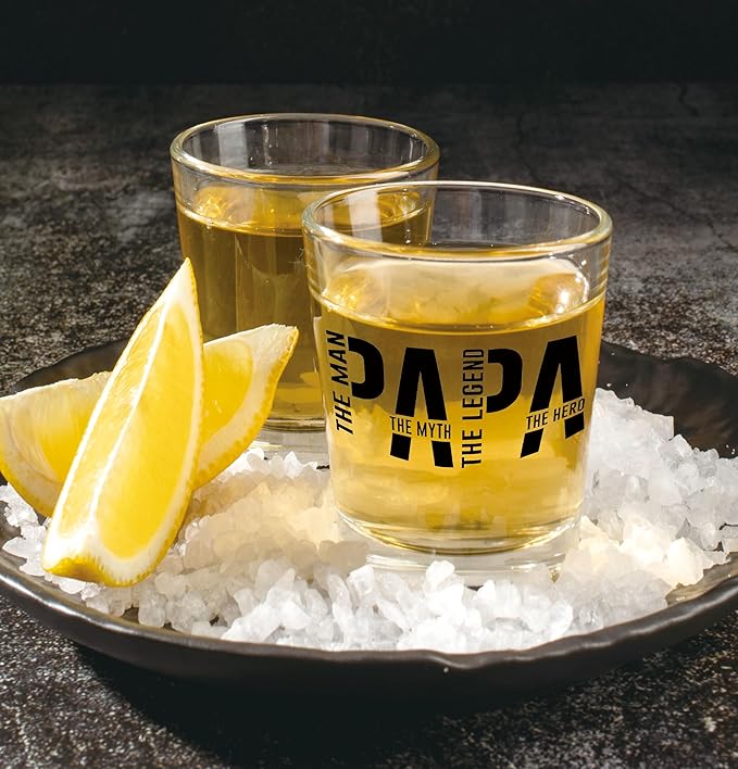 Nogrit Papa Gifts Whiskey Glasses 10 oz, Papa Dad Gifts - Image 3