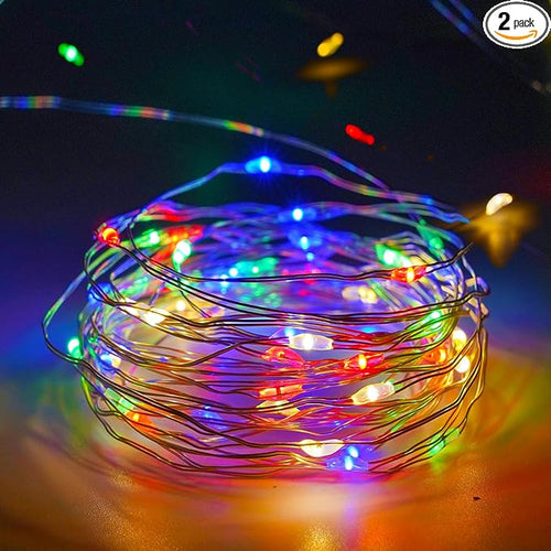 2-Pack Multicolor Fairy Lights Battery Operated by EXF