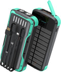Solar Charger Power Bank, PD 20W Fast Charging External Batter, 40000mAh by SOXONO