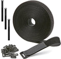 1" x 15ft Nylon Hook and Loop Cable Straps Roll by NBTORCH