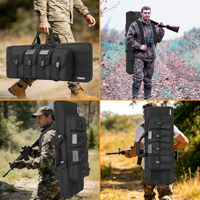 TORIBIO Double Rifle Case Soft Bag 32" 34" 36" 42" 46" 48'' 51“ 55” Gun Case - Image 8