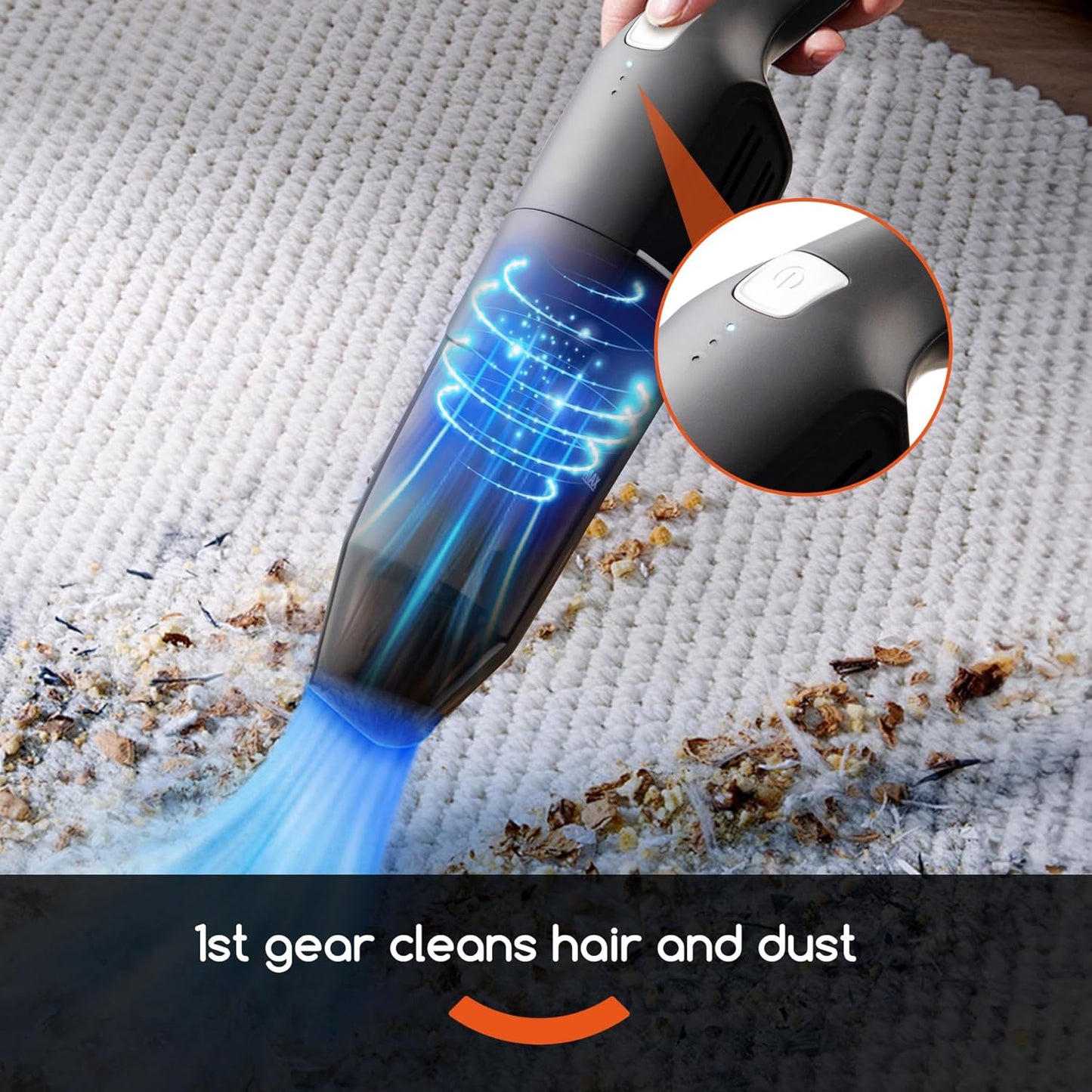 Cordless Stick/Handheld Vacuum Cleaner, 10-17Kpa 2-Level Powerful Suction,Fast Charging-Use Durable, Latest Household Vacuum Cleaners for Cleaning Flooring,Carpets,Car Seat,Sofas, Hair and Dust
