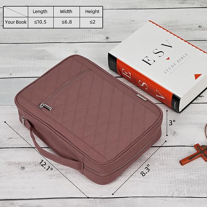 FINDCOZY Bible Cover for Women, Durable Carrying Book Case Church Bag for - Image 6