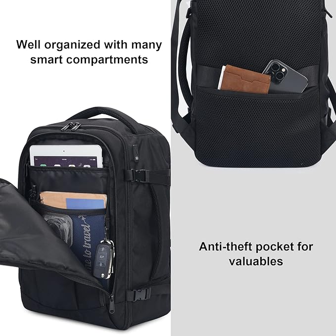 ECOHUB Travel Backpack 18x14x8 Spirit Airlines Personal Item Bag Carry On - Image 5