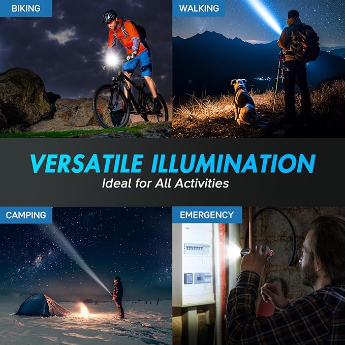 WdtPro LED Flashlight High Lumens SR2000 Pro, 2 Pack Brighter Tactical - Image 7