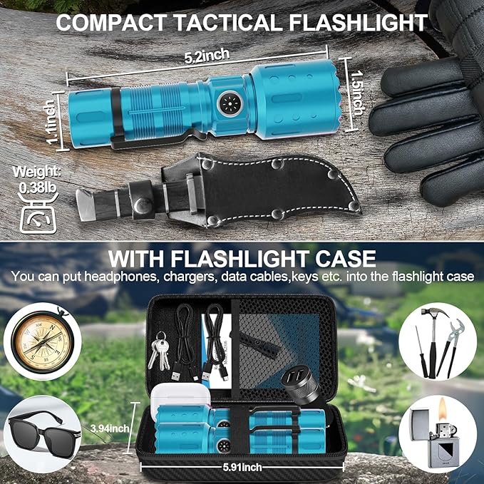 Banral Flashlights High Lumens Rechargeable, Super Bright Long Range Small - Image 2