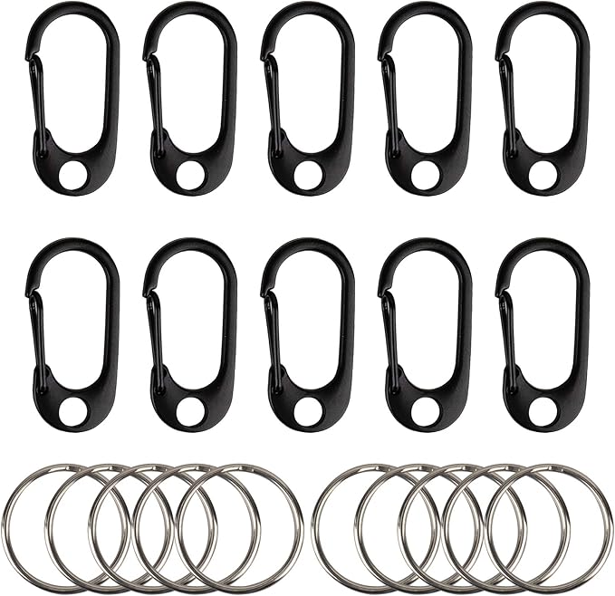 SWATOM Small Mini Carabiner Clip Tiny Spring Snap Hook Keychains Micro by SWATOM