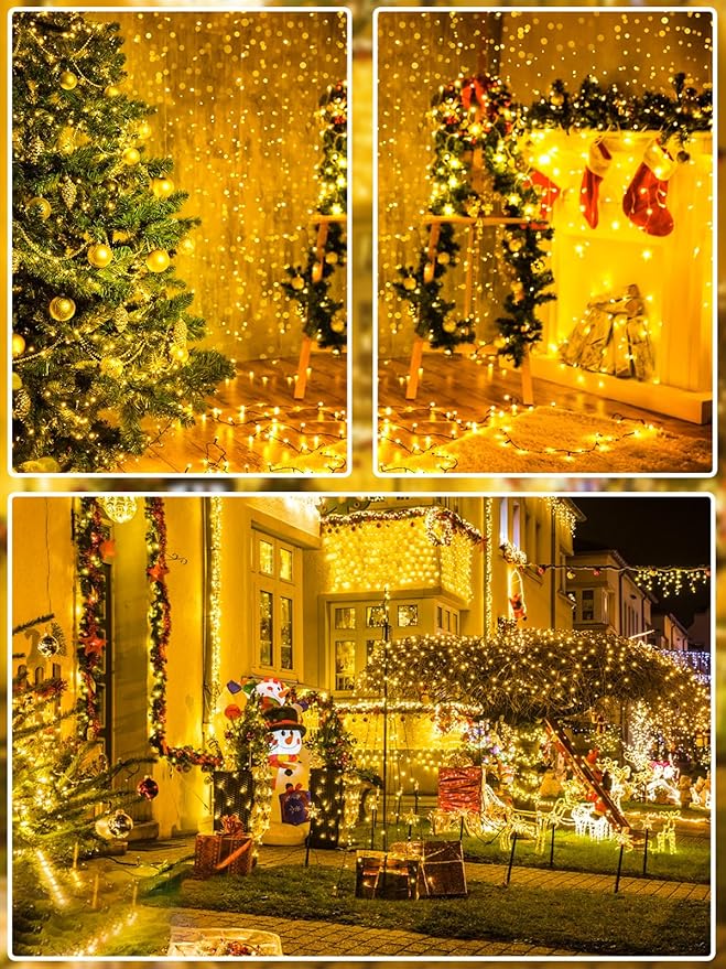 33 FT 100 LED Christmas String Lights Indoor Outdoor, Memory Function & Timer & - Image 6