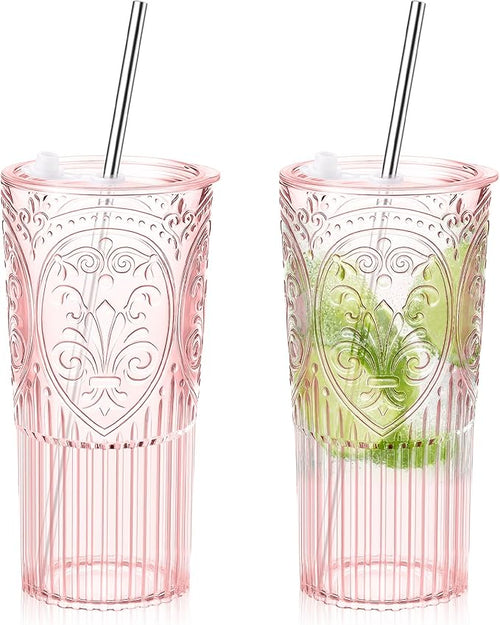 2 Set 20oz Vintage Plastic Tumbler by Unknown