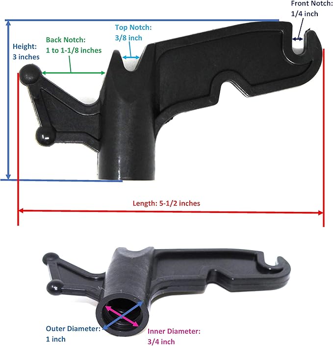JSP Manufacturing Multi-Purpose Plastic Utility Hook Screw On Pole Attachment - Image 3