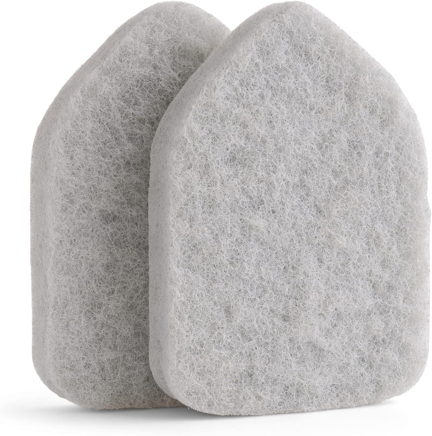 Replacement Scrubber Refill for Moku Home Extendable Tub Tile Shower Brush for Cleaning Non-Scratch (2X Scrubber Sponge Gray)