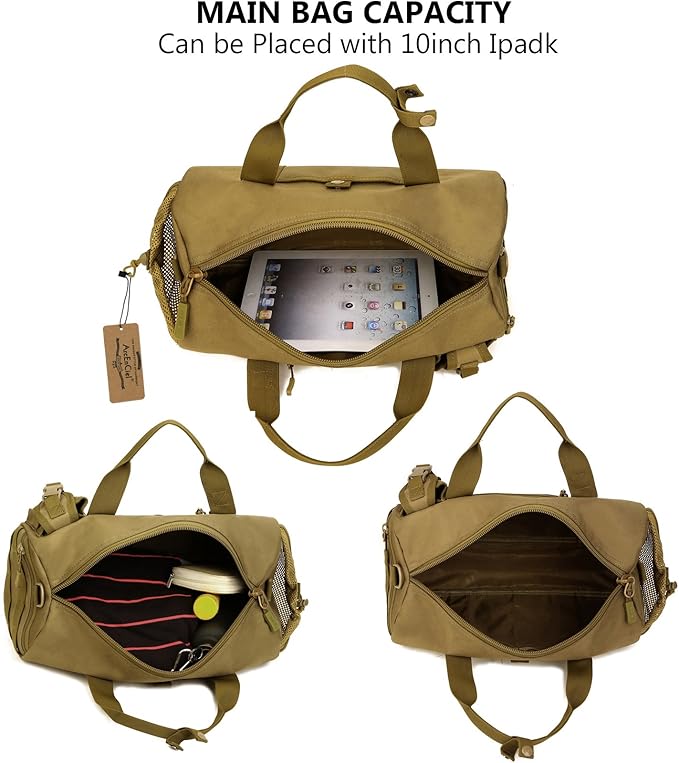 ArcEnCiel Small Tactical Duffle Bag Men Gym Pack Military Molle Shoulder Bags - Image 8