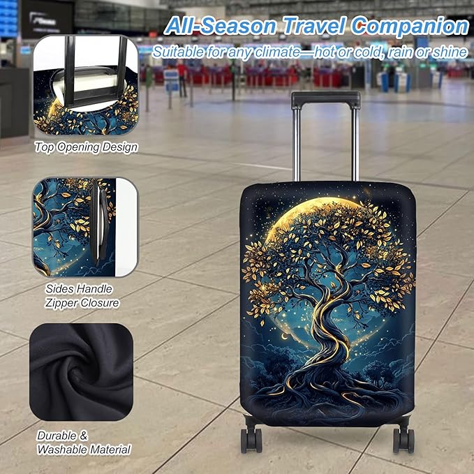 Luggage Cover Protector for 22-24 Inch Suitcases, TSA Approved Elastic Travel - Image 3