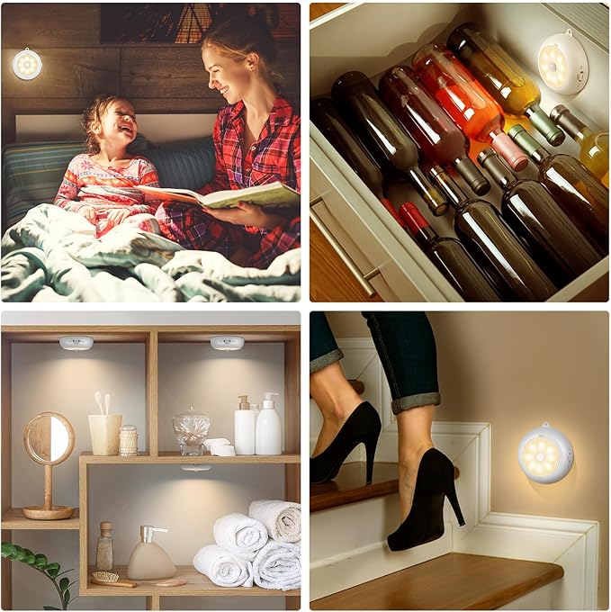 Reoshine Motion Sensor Light Indoor AA Battery Operated, Under Cabinet Lighting - Image 6