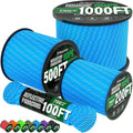 Reflective Paracord Rope 750 lb - 200ft 5/32" Parachute Cord 4MM 12-Strand para by Triberion