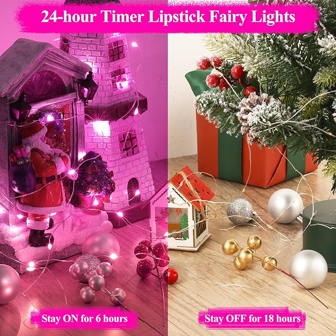 Lakumu Rechargeable String Lights Battery Operated, Battery Powered Copper Wire - Image 4