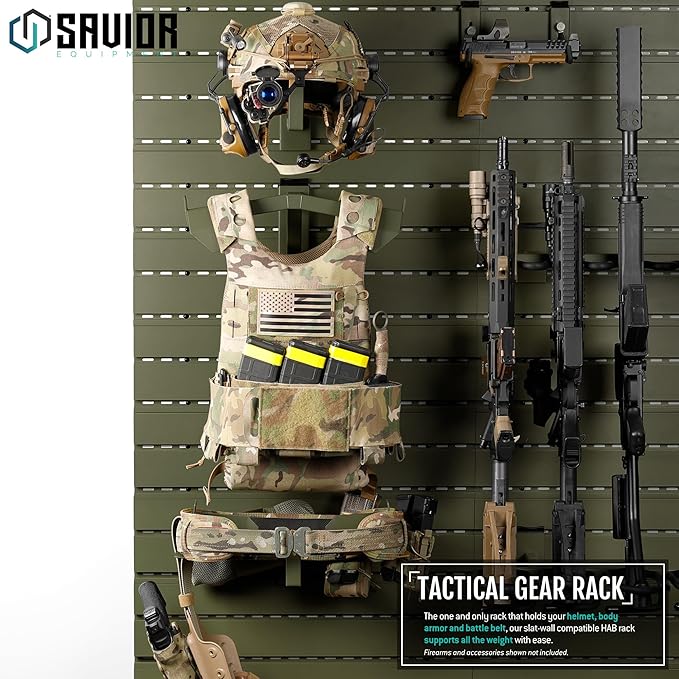 Savior Equipment Wall Rack System H.A.B Attachment Tactical Gear Wall Mount - Image 2