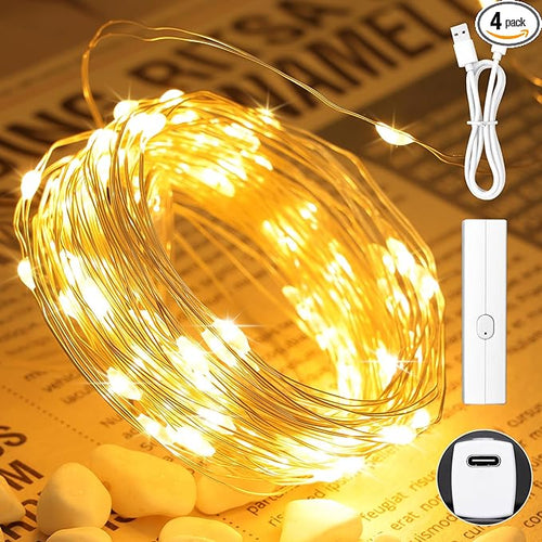 64FT Fairy Lights Battery Operated, LED String Lights by Lakumu