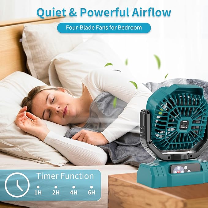 AVV 20000mAh High Speed Portable Camping Rechargeable Fan - Image 5