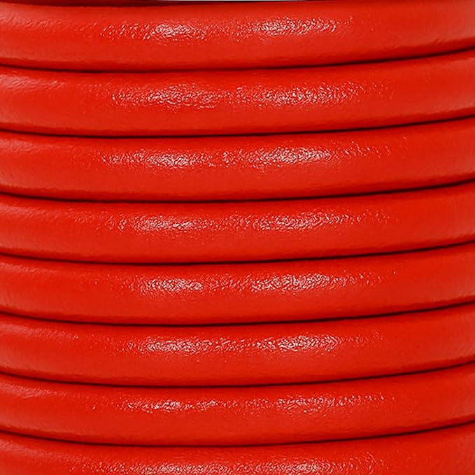 Mandala Crafts Round Genuine Red Leather Cord - Image 3