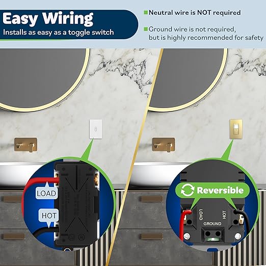 TOPGREENER Motion Sensor Light Switch, Occupancy & Vacancy Motion Sensor Switch - Image 5