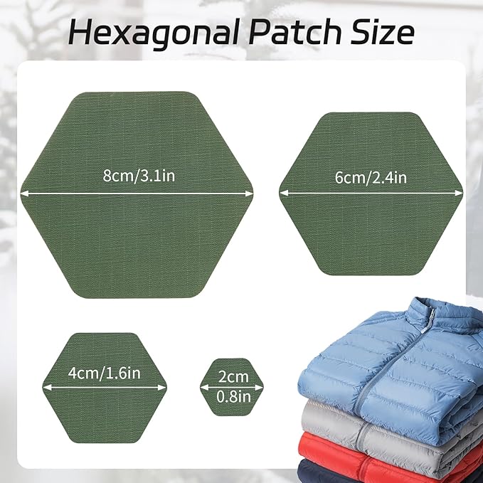 J.CARP 16PCS Nylon Repair Patches, Self Adhesive & Waterproof Patches, Nylon - Image 2