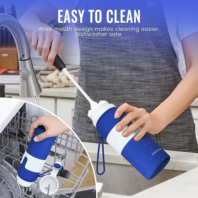 Nefeeko Collapsible Water Bottle, BPA Free 26oz Foldable Water Bottle - Image 5