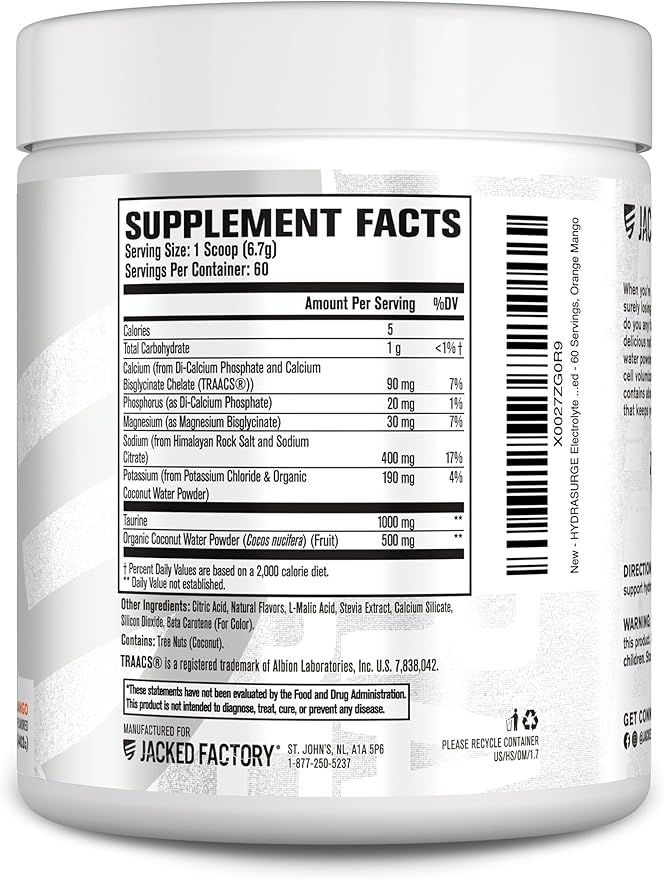 Jacked Factory HYDRASURGE Electrolyte Powder - Image 8