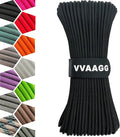 VVAAGG 1000 Black Paracord Rope, 50ft 12 Strand Parachute Cord by ParacordSpecialist