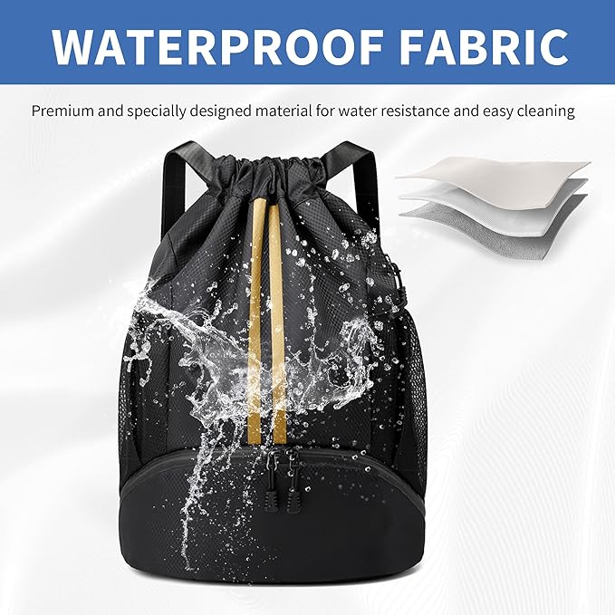 JELUTAR Drawstring Backpack Gym Bag - Image 4