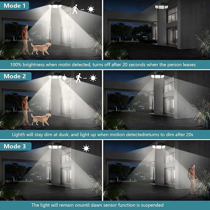 Solar Lights Outdoor Waterproof- 2800LM 200LED Solar Motion Sensor Lights - Image 2