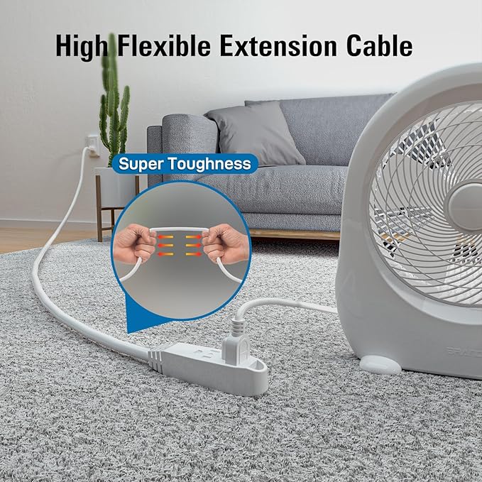 K KASONIC - 50-Feet 3 Outlet Extension Cord, UL Listed, 16/3 SJTW 3-Wire - Image 5
