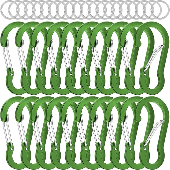 sprookber 2" Small Carabiner Clip, D Ring Caribeener, Spring Snap Hook by Sprookber