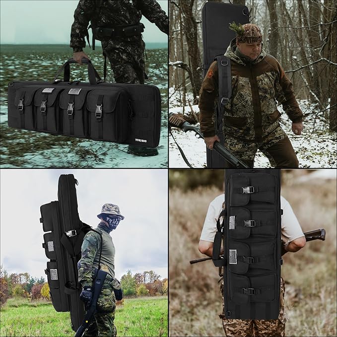 TORIBIO Double Rifle Case Soft Bag 32" 34" 36" 42" 46" 48'' 51“ 55” Gun Case - Image 8