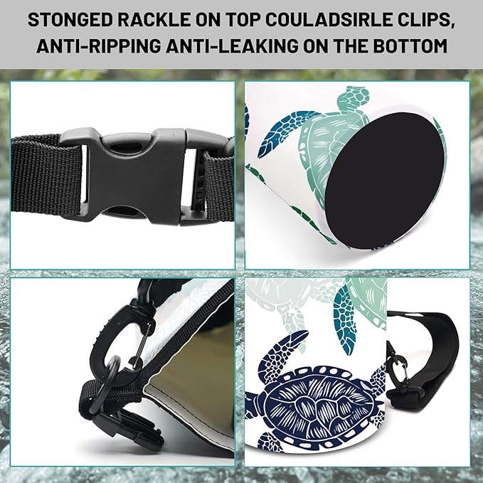 Waterproof Dry Bag, Roll Top Sea Turtle Small Waterproof Backpack - Image 3
