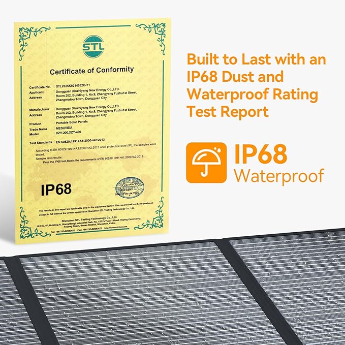 400 Watt Portable Solar Panel IP68 Waterproof ETFE 41V MC4 Output Solar Panels - Image 2