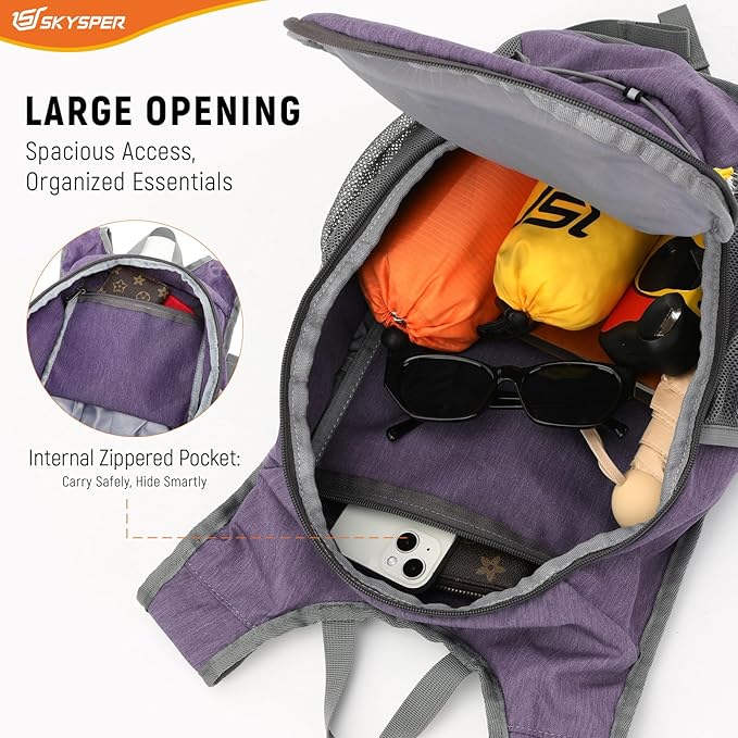SKYSPER 15L/20L Foldable Hiking Backpack Lightweight Packable Travel Daypack - Image 3