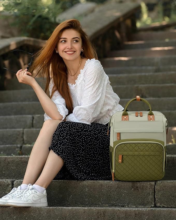 LOVEVOOK Laptop Backpack for Women, 15.6'' Waterproof Nurse Bag Teacher Work - Image 2