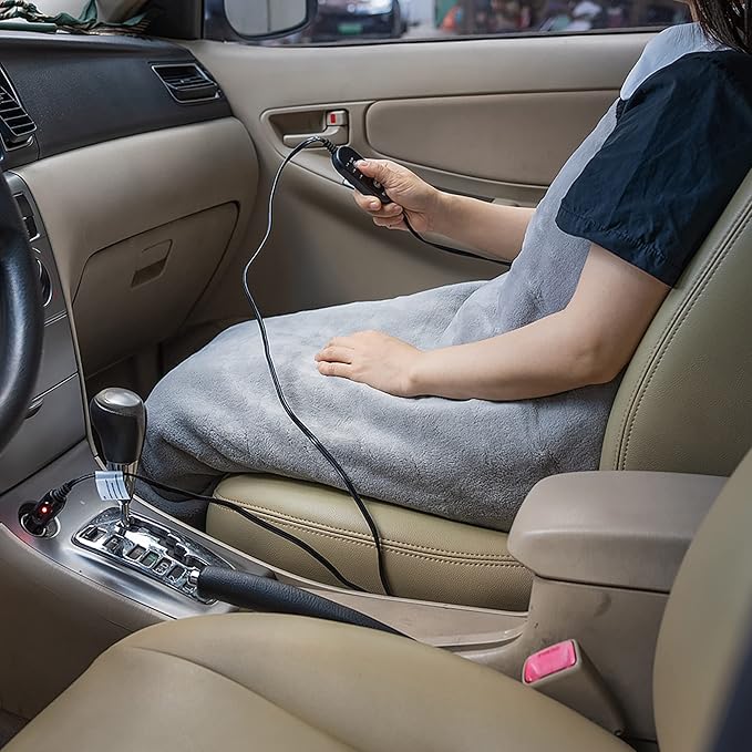 Electric Car Heating Blanket Plush 3 Heat Settings, Auto Shutoff, 55 X 40 - Image 5