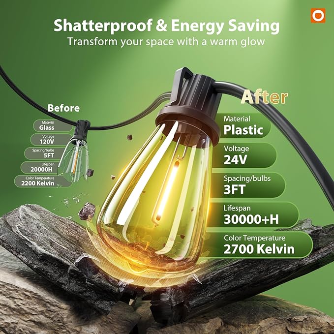 addlon 198 FT Solar String Lights Outdoor Waterproof - Image 5
