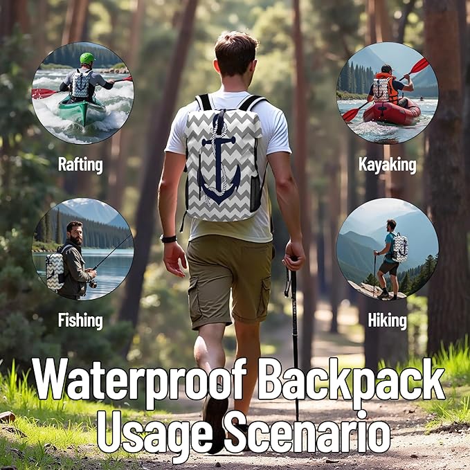 Waterproof Dry Bag Marine Dry Bags, Roll Top Lightweight 5L Dry Storage Bag - Image 8