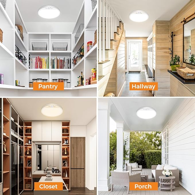 slochi 4Pack Motion Sensor Light Indoor Wired, 8.7 Inch 3000K/4000K/6500K - Image 6