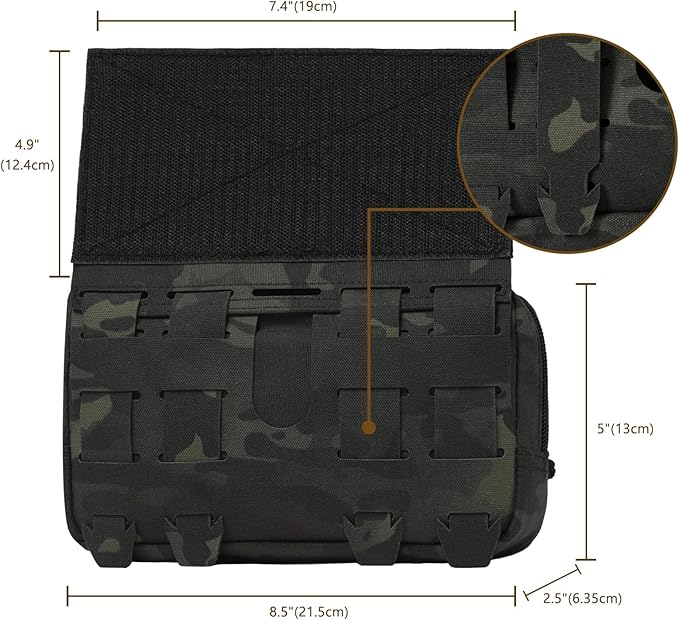 Tactical Admin Pouch Laser Cut MOLLE EDC Tool Organizer - Image 2
